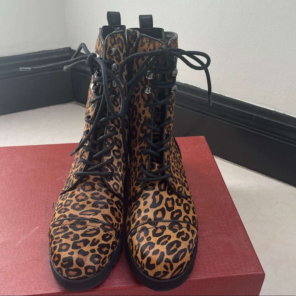 Donald J. Pliner Camren Leopard Hiker Boots